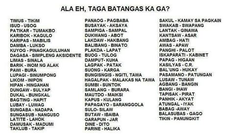 sinsay meaning in batangas|Batangas Words .